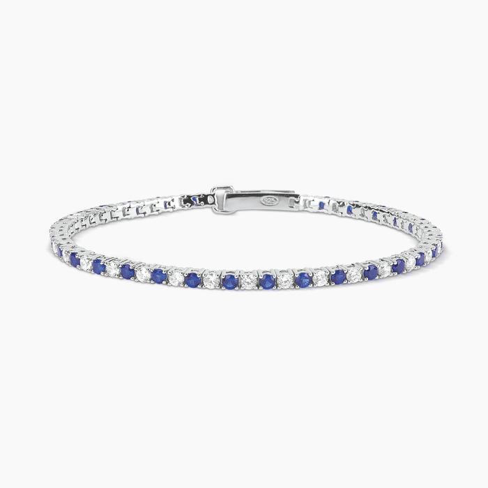 Tennis Club Synthetic Sapphire Tennis Bracelet