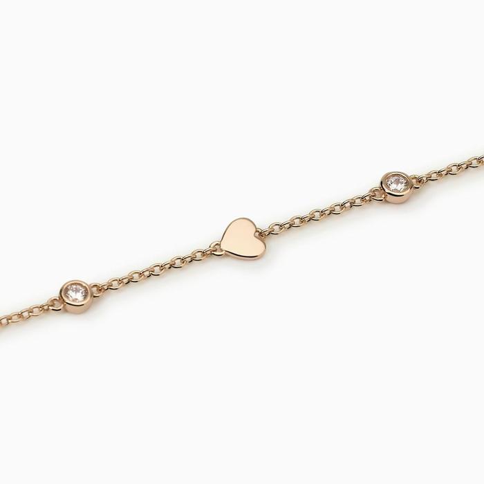 Bracciale con cuori e zirconi Sky Love