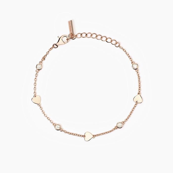 Bracciale con cuori e zirconi Sky Love