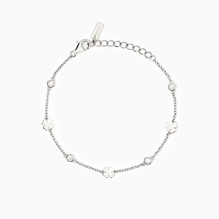 Bracciale in argento con quadrifogli So Lucky