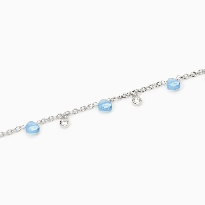 Bracciale con elementi in glass azzurro Beauty Code