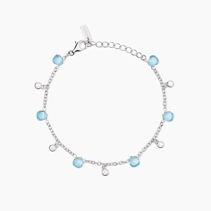 Bracciale con elementi in glass azzurro Beauty Code