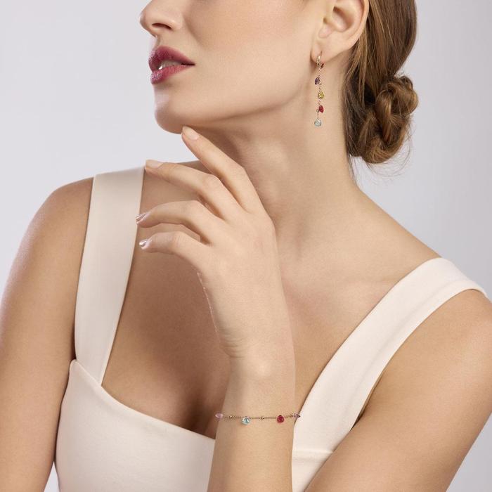 Bracelet avec éléments en verre multicolores Beauty Code