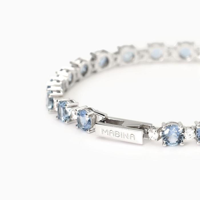 Bracelet Chapeau en aigue-marine synthétique