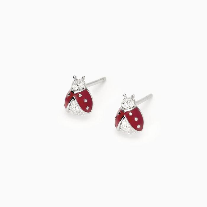 Boucles d'oreilles coccinelle émaillées Coccinelles