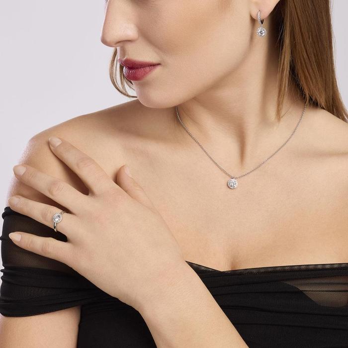 Boucles d'oreilles pendantes en zircone Revival
