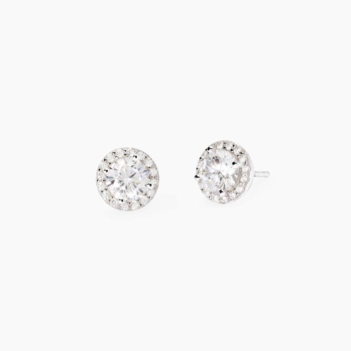 Boucles d'oreilles à tige en zircone Revival