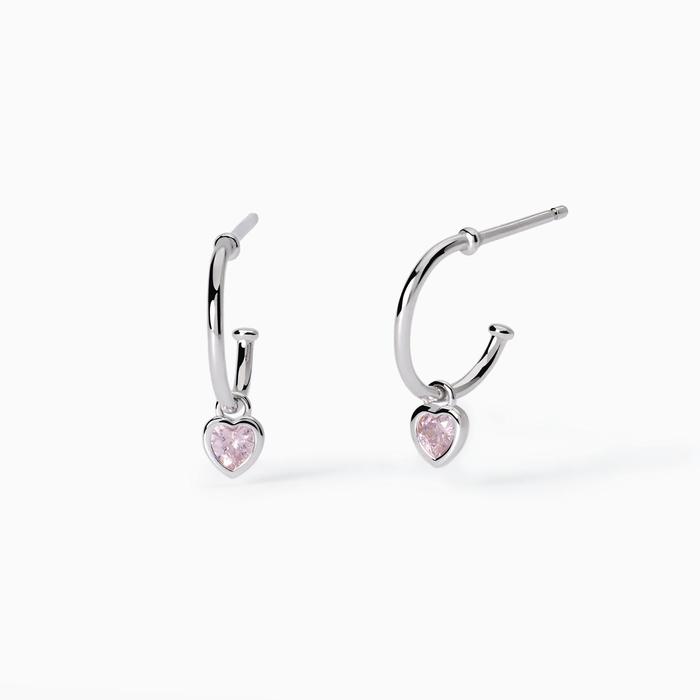 Boucles d'oreilles créoles Petit Cœur pour filles