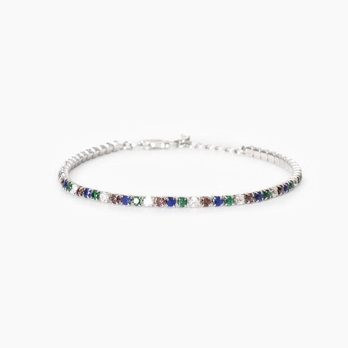 Bracelet de tennis multicolore pour homme Mini Tennis