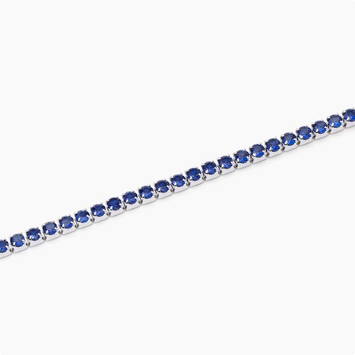Bracelet de tennis pour homme avec saphirs synthétiques Mini Tennis