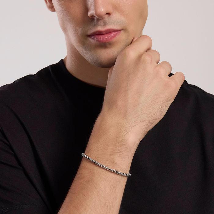 Bracciale uomo regolabile con catena veneta Box