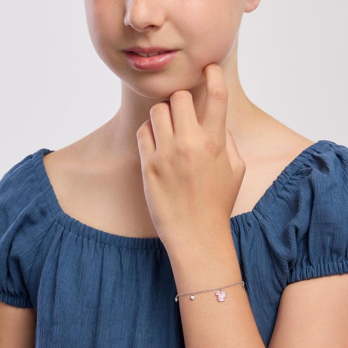 Bracelet avec écureuil et coeurs Lino