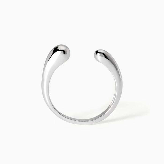 Anello aperto in argento Evviva