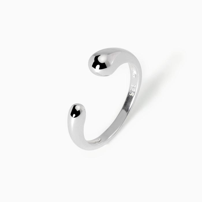 Anello aperto in argento Evviva