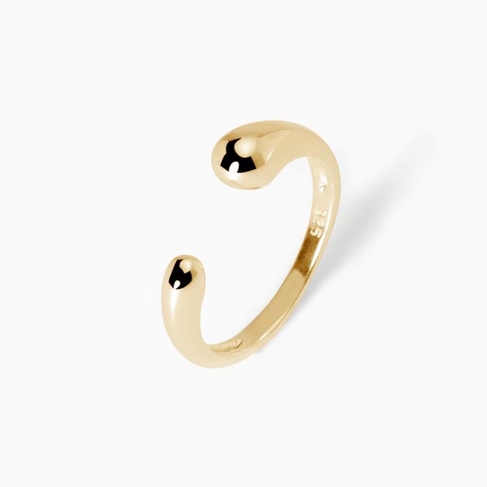 Evviva Gold Plated Silver Open Ring