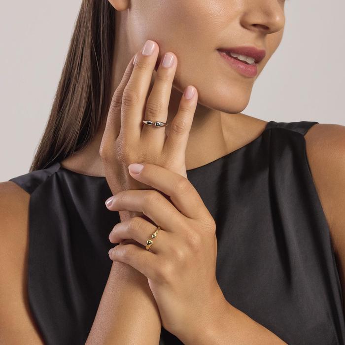 Evviva Gold Plated Silver Open Ring