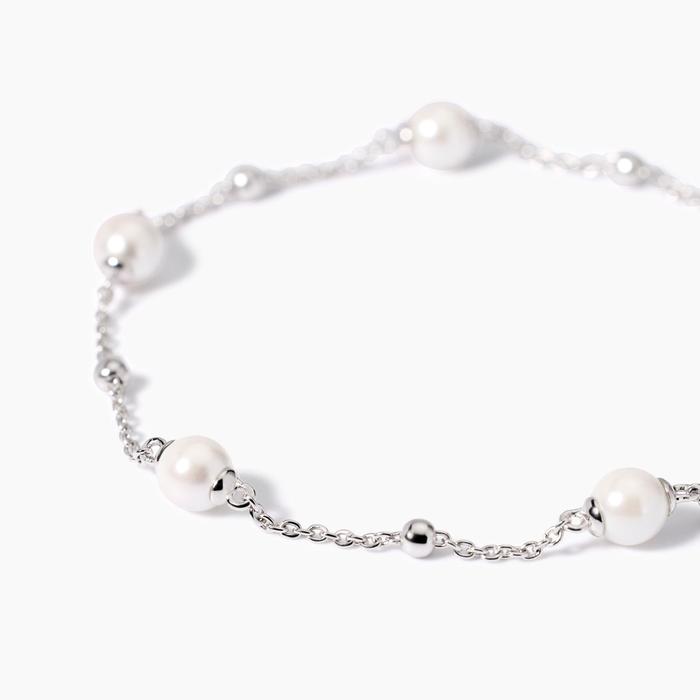 Bracciale in argento con perle conchiglia Duchessa