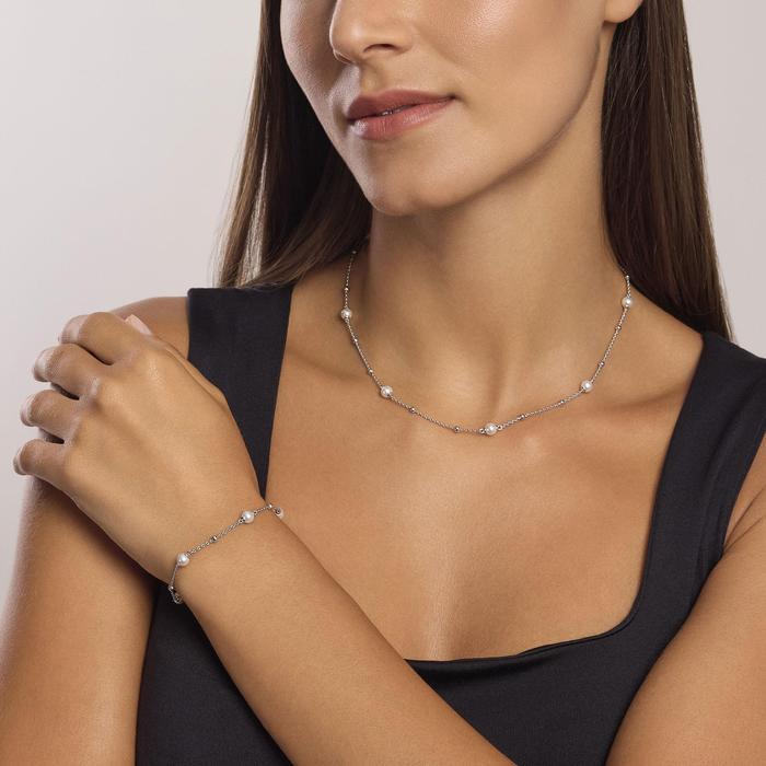 Bracciale in argento con perle conchiglia Duchessa