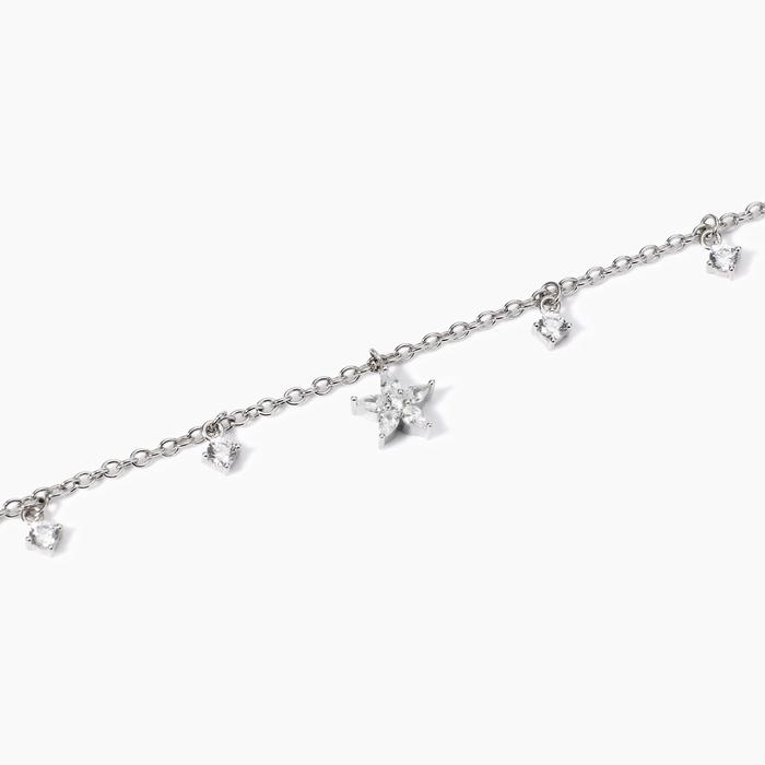 Silver bracelet with flower pendant Incantesimo