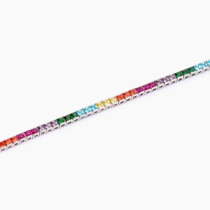 Bracciale tennis con zirconi multicolor Tennis Club