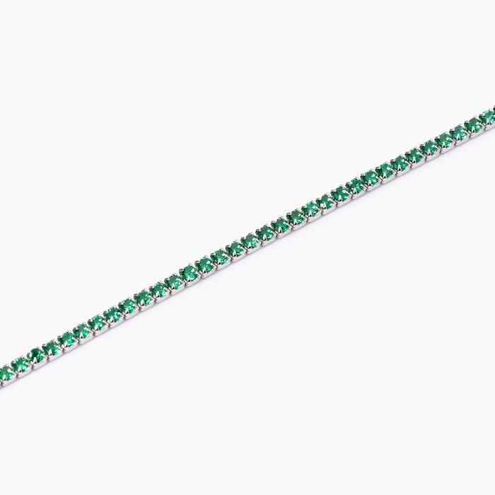 Mini Tennis Synthetic Emerald Tennis Bracelet
