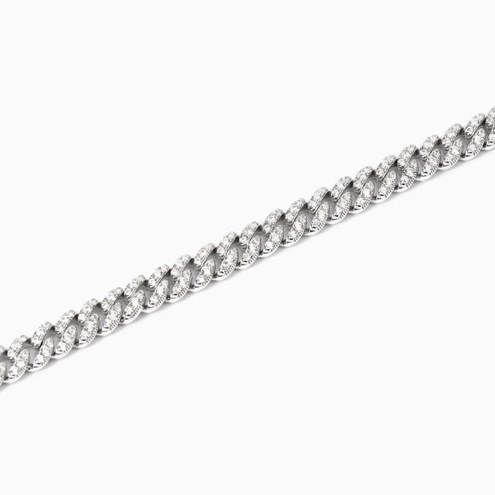 Bracciale con catena groumette diamantata Privilegio