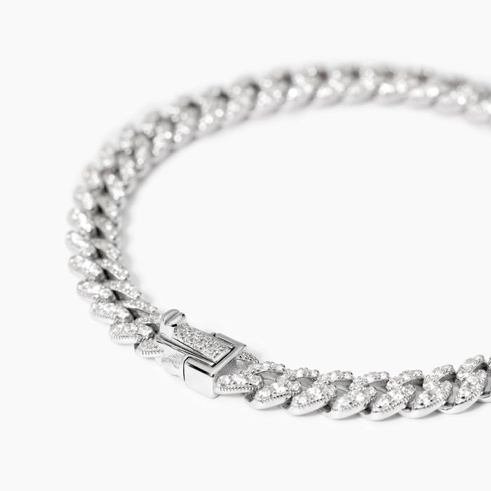 Bracciale con catena groumette diamantata Privilegio