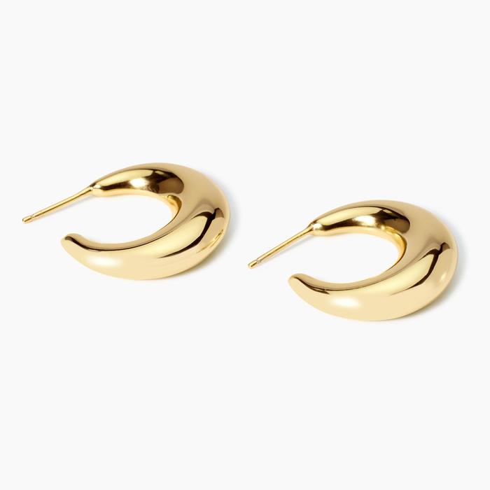 Boucles d'oreilles croissant de lune plaquées or Luce