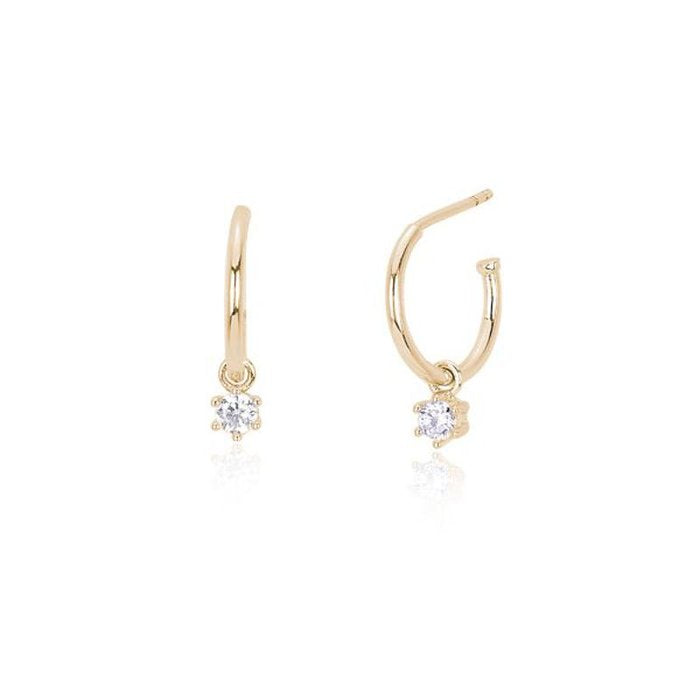 BOUCLES D'OREILLES CRÉOLES AVEC POINTE LUMIÈRE