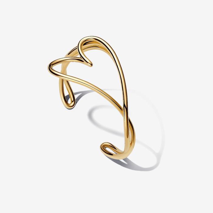 Bracciale Aperto Cuore Linea Sinuosa