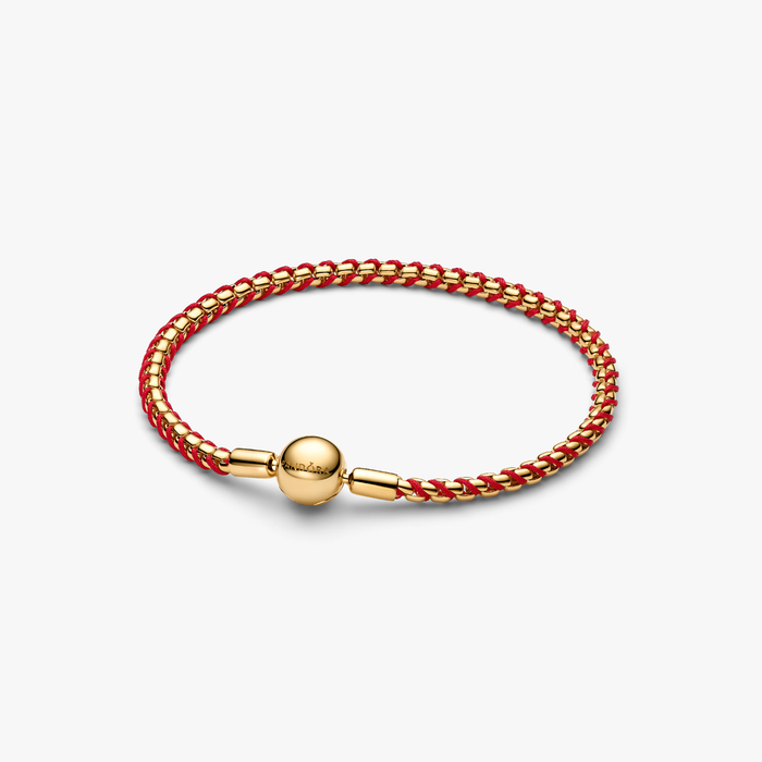 Bracciale Intreccio Tessuto Rosso