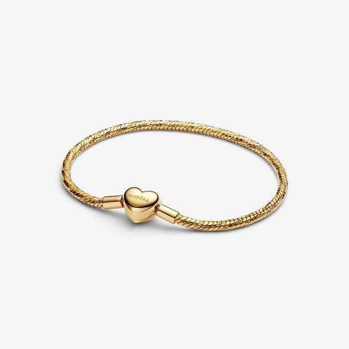 Bracciale Maglia Snake Sfaccettata con Chiusura a Cuore