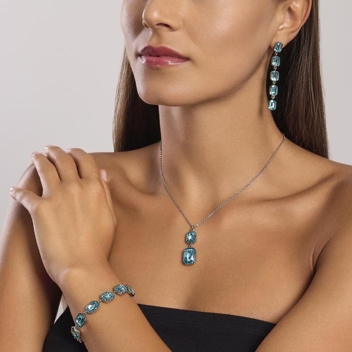 Bracciale con cristalli azzurri