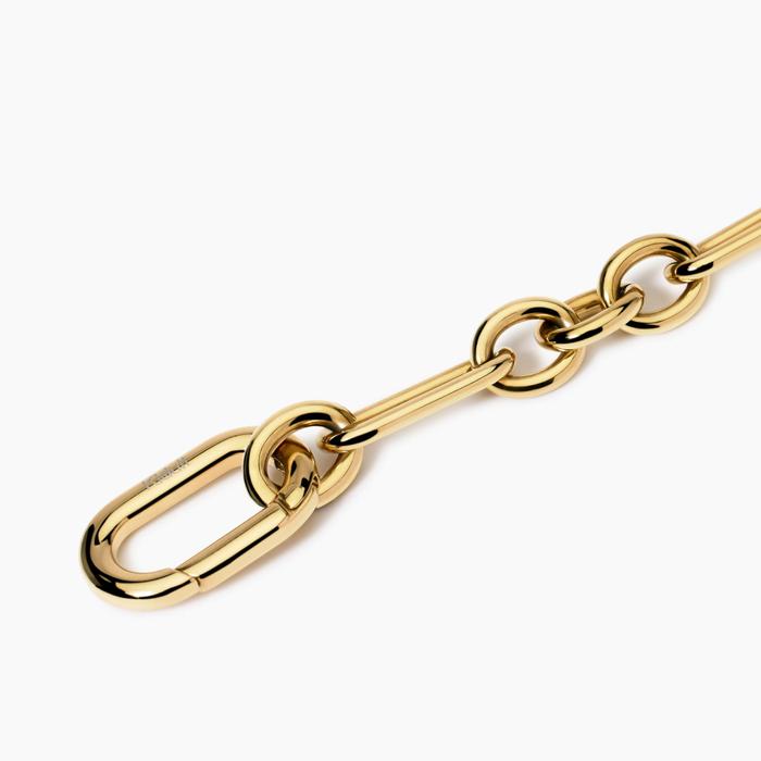Bracciale dorato maglie alternate