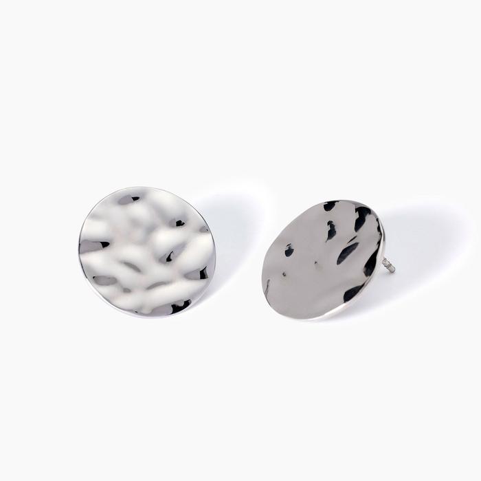 Boucles d'oreilles rondes effet martelé