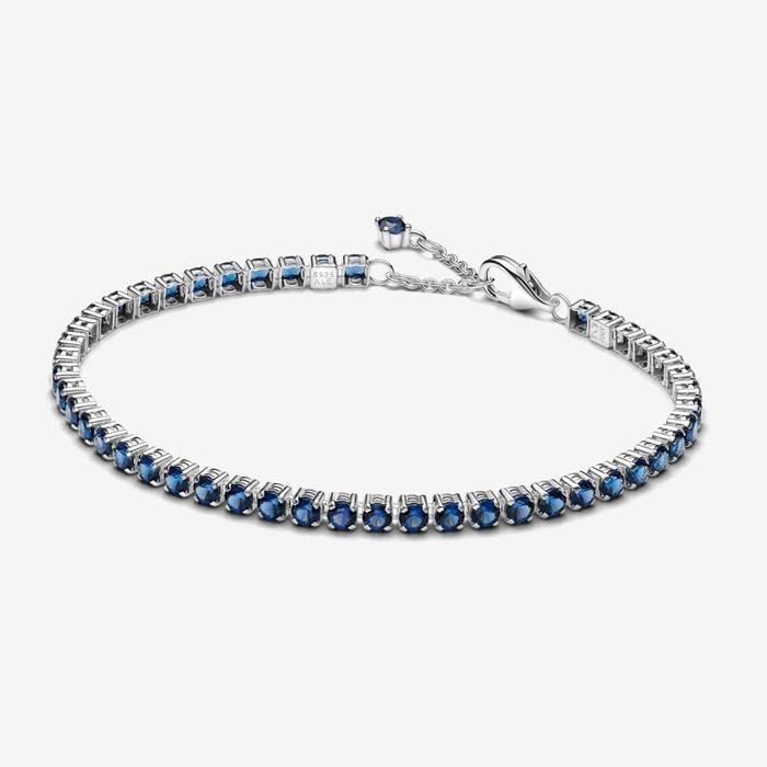 Bracelet de tennis avec pierres bleues