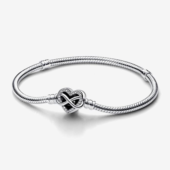 Bracciale con Chiusura Cuore Infinito Pietre Luminose