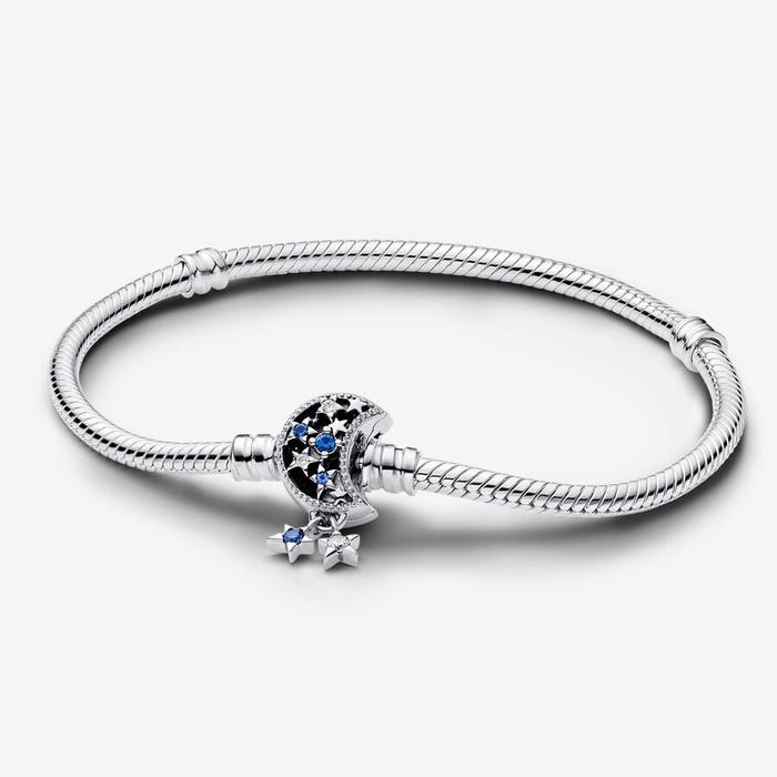 Collana a doppio catena in acciaio inox ciondolo luna stella per donna idea reg Collana a doppio catena in acciaio inox ciondolo luna stella per donna idea reg