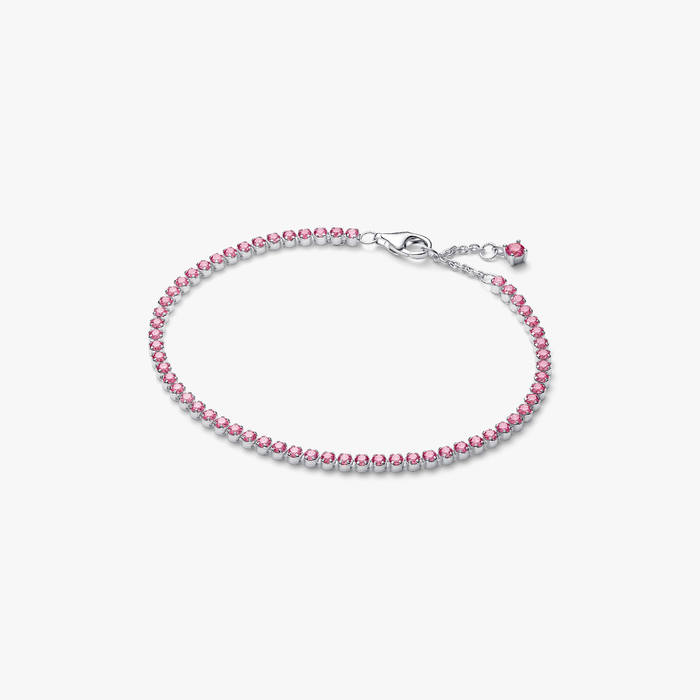 Bracciale Tennis con Pietre Rosa Piccole