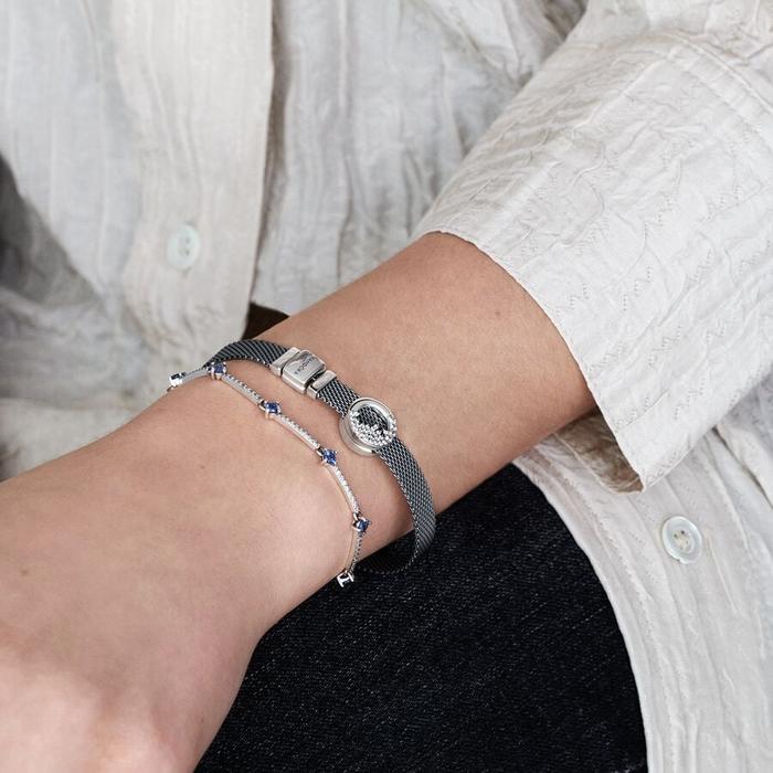 Bracciale Rigido con Pietre Blu