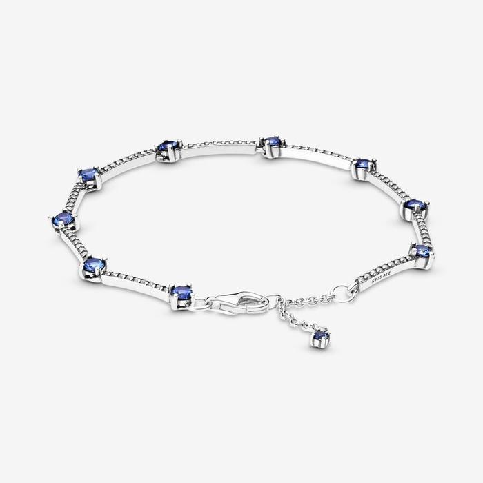 Bracelet rigide avec pierres bleues