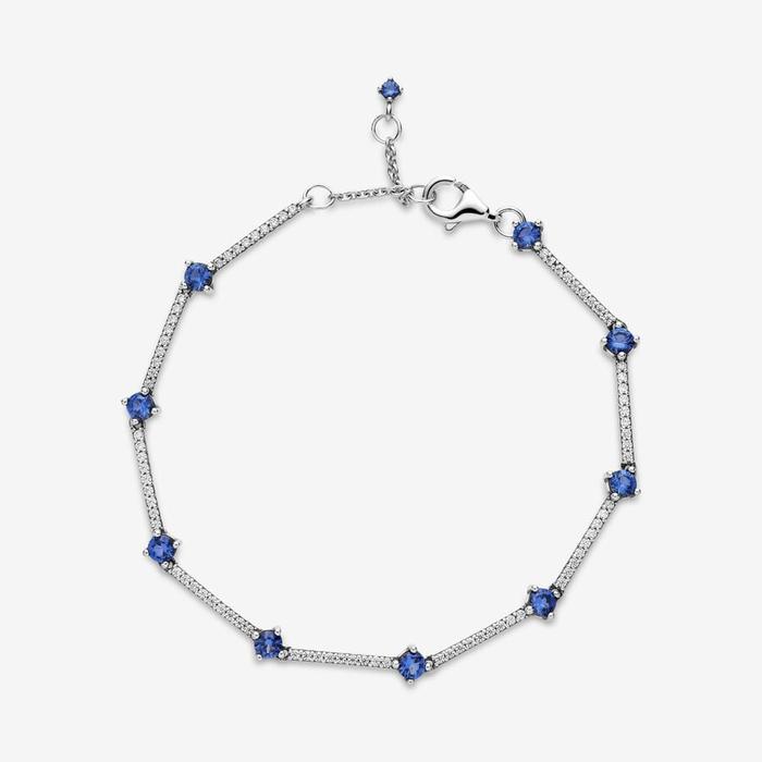 Bracelet rigide avec pierres bleues