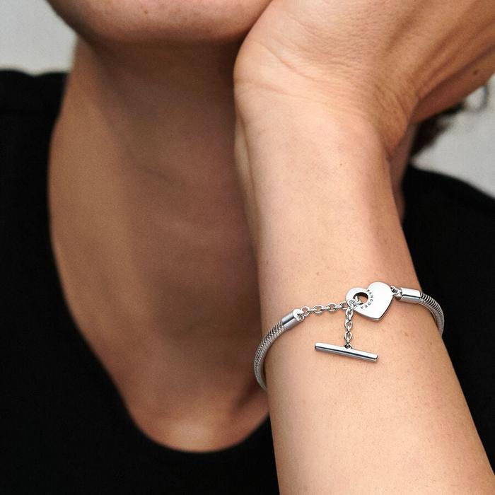 Bracciale con Chiusura a T e Cuore