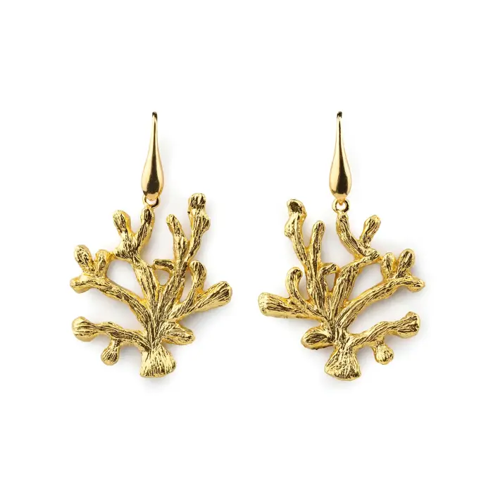 Orecchini Corallo Gold