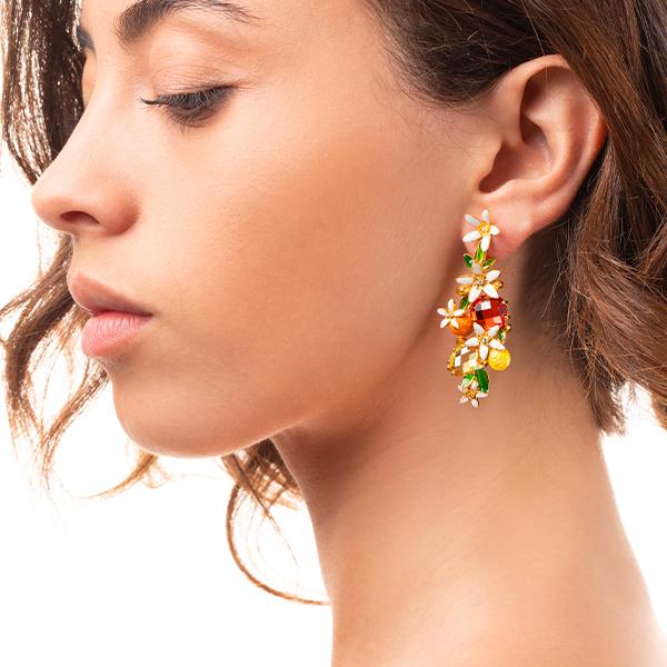 Boucles d'oreilles fleur d'oranger