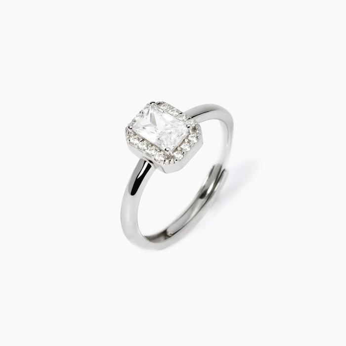 Anello con zircone taglio ottagonale Cool or Rétro?