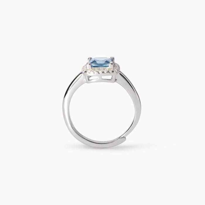 Anello con acquamarina sintetica Cool or Rétro?
