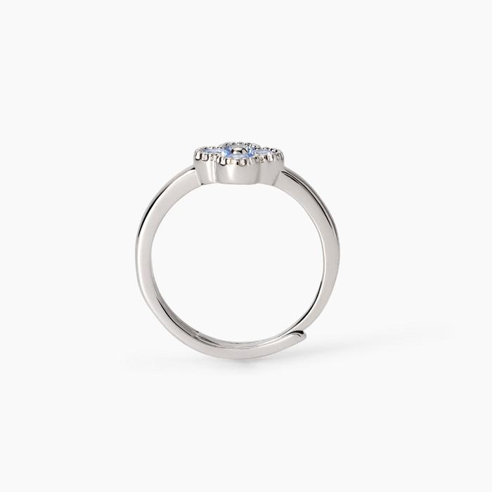 Anello con fiore azzurro Jasmine