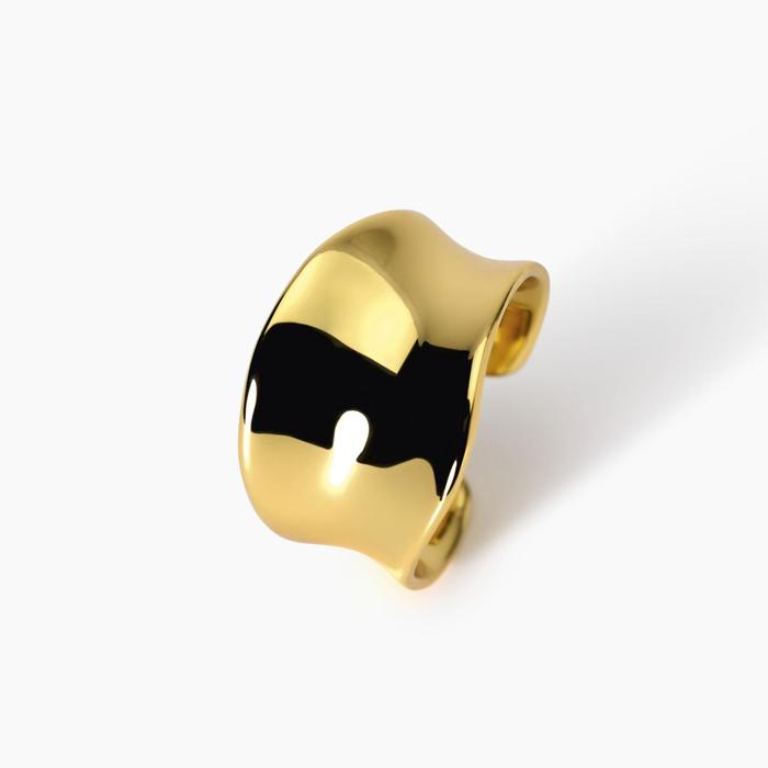 Anello a fascia in argento dorato Amazing