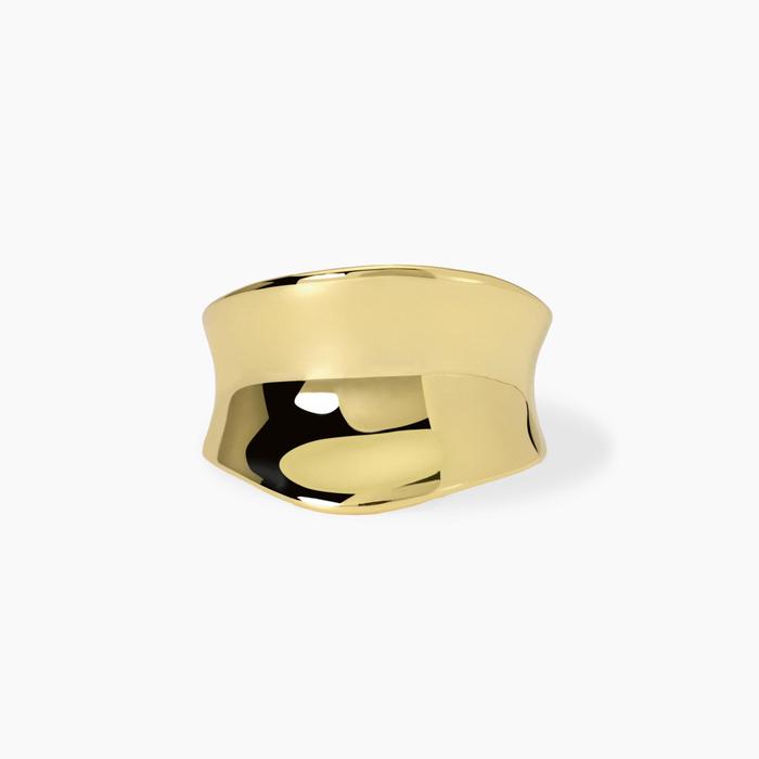 Anello a fascia in argento dorato Amazing